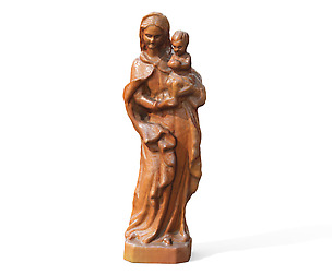 Virgin Mary with Baby - Wood Carving