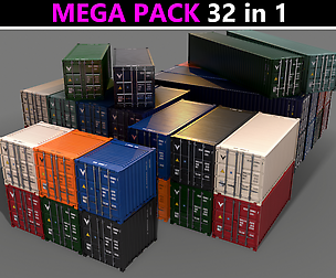 PBR 10 20 40 ft Cargo Container - Collection Pack