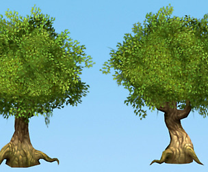 Hand-painted tree game-ready.