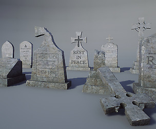Tombstone PACK UE4 Unity PBR