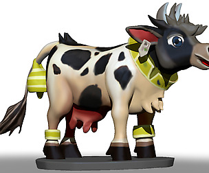 Four Base Sculpted Model Cow Skins
