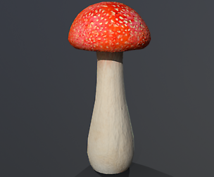 Mushroom Model Game-Ready