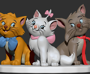 Disney's Aristocats - Fan Art Sculpture