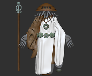 Monk Character Scupt