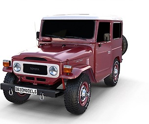 Toyota Land Cruiser FJ 40 Dark Red