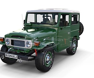 Toyota Land Cruiser FJ 40 Green Interior&Chassis