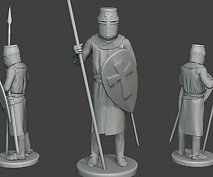 Knight Templar Stand Spear T1