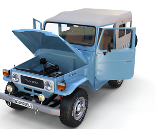 Toyota Land Cruiser FJ 40 SoftTopInterior&Chassis