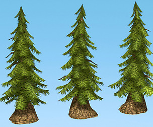 Hand painted Pine Tree