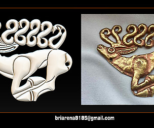 Deer Pendant jewelry - 3D STL Models CNC Router