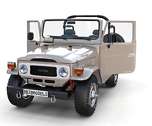 Toyota Land Cruiser FJ 40 Top Down with Interior