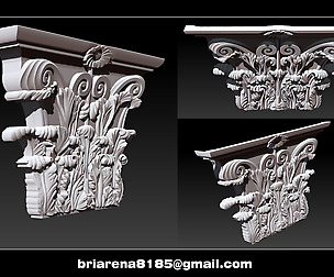 Column capital - 3D STL Models CNC Router