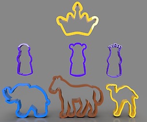 3 Wise Men and Animals Cookie Cutters Pack