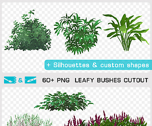 LEAFY BUSHES CUTOUT