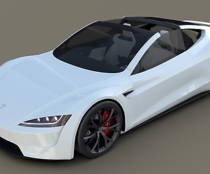 Tesla Roadster White with Interior