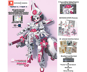 Patreon TERM4/TIER4 : Gundam Geisha+Brush tutorial