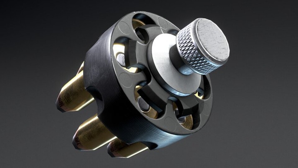 Revolver Speedloader - 3D VR AR game ready model