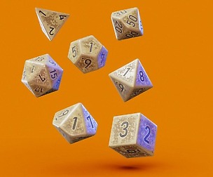 Role-playing Dice, RPG Dice Set - PBR Game Ready