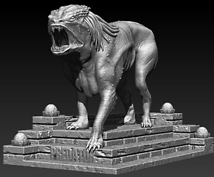 Predator Dog  Model Printing Miniature File STL