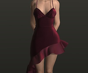 SILK FLAUNCED DRESS WITH PBR by dotifulspain