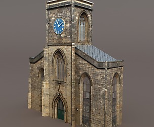Church Low Poly 3d Model