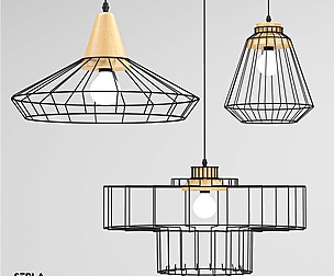 Modern Nordic Wrought Iron Hanging Cage Lamp