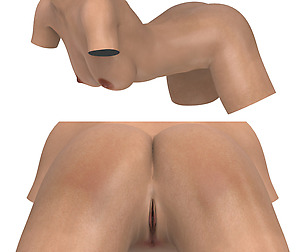 Realistic Female Torso with Genital