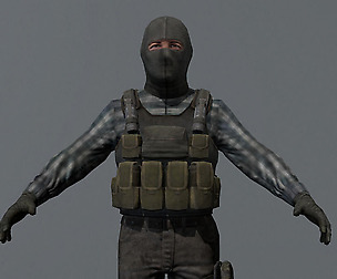 Terrorist Rigged Game Ready Model