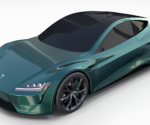 Tesla Roadster Green