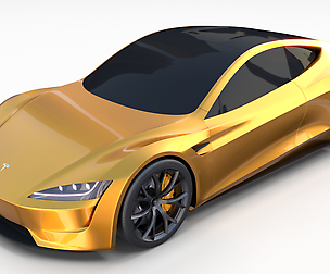 Tesla Roadster Yellow