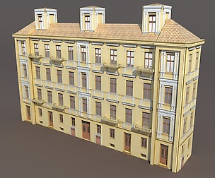 Apartment House #98 Low Poly 3d model