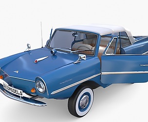 Amphicar 770 Blue w Interior Top Up