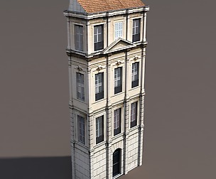 Apartment House #100 Low Poly 3d Model