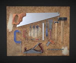 Tool Wall With 18 Game Ready Tools