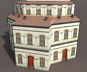 Apartment House #97 Low Poly 3d Model