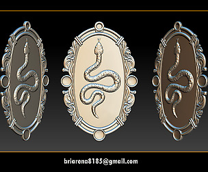 Snake silver and Pendant jewelry   - 3D STL