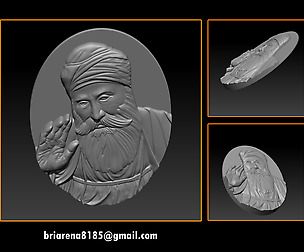 Guru Nanak 3D Model for CNC Router