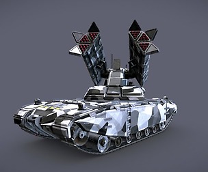 Sci-Fi Missile launcher Tank