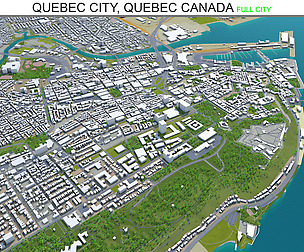 Quebec City Quebec Canada 3d model 50km