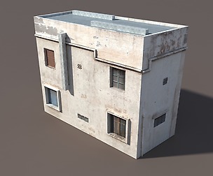 Derelict Building Low poly 3d Model