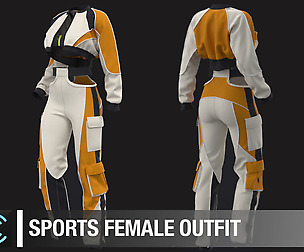 Sports female outfit. Marvelous Designer project