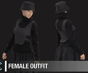 Female Outfit. Marvelous Designer project