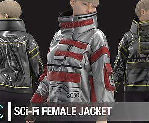 Sci-Fi Female Jacket / Marvelous Designer project