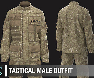 Tactical male outfit / Marvelous Designer project