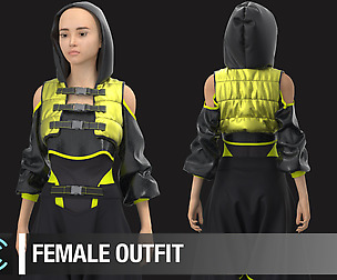 Female outfit / Marvelous Designer project