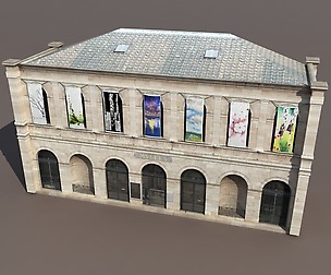Museum Low poly 3d Model