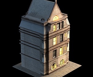 Apartment House #150 Low Poly 3d Building