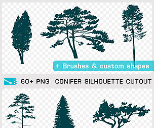 CONIFER SILHOUETTE CUTOUT