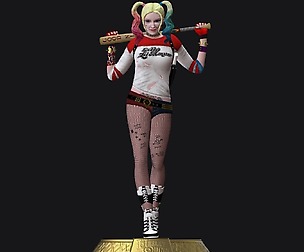 Harley Quinn Suicide Squad  File STL 3D Printer
