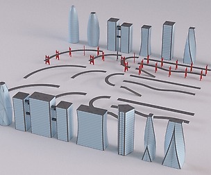 Sci-Fi Cyberpunk Futuristic Buildings